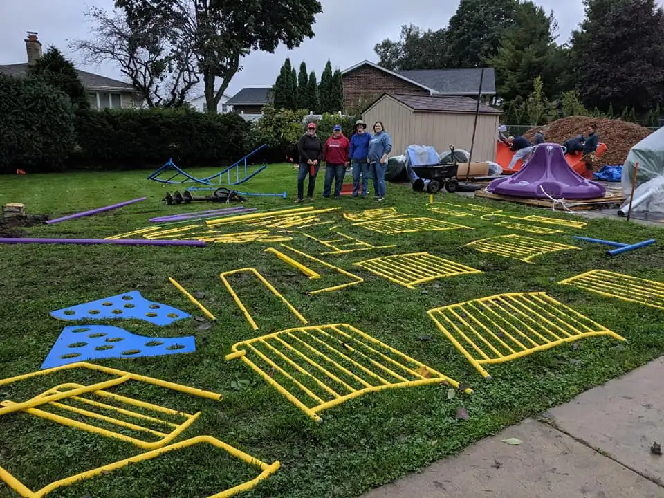 playground being constructed